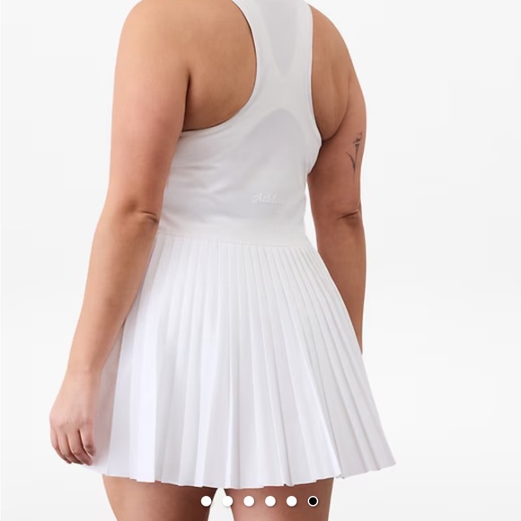 Athleta Match Point Pleated White Tennis Dress - Picture 6 of 7